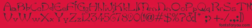 Bard Font – Black Fonts on Red Background