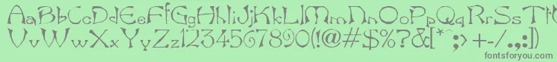 フォントBard – 緑の背景に灰色の文字