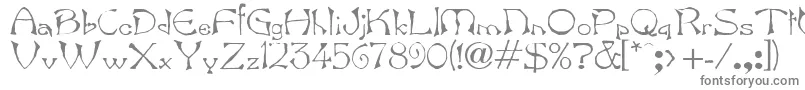 フォントBard – 白い背景に灰色の文字