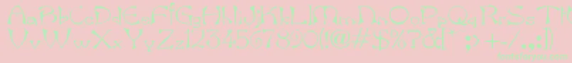 Bard Font – Green Fonts on Pink Background