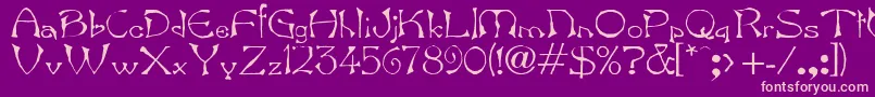 Bard Font – Pink Fonts on Purple Background