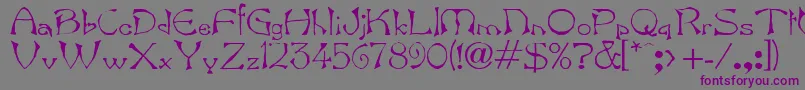 Bard Font – Purple Fonts on Gray Background