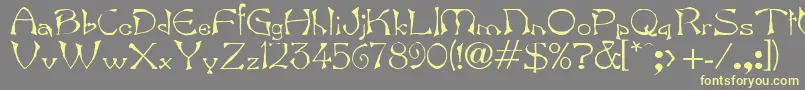 Bard Font – Yellow Fonts on Gray Background