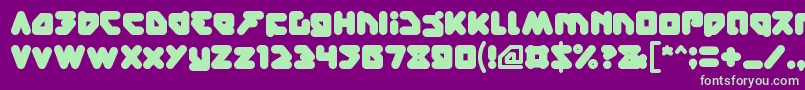 Bare Knuckle Fight Font – Green Fonts on Purple Background