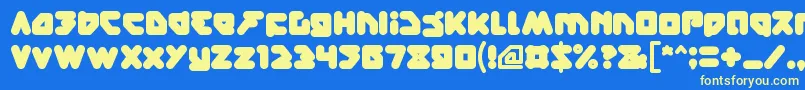 Bare Knuckle Fight Font – Yellow Fonts on Blue Background