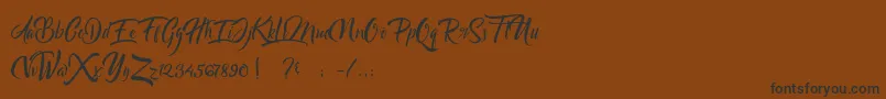 Bareken Font – Black Fonts on Brown Background