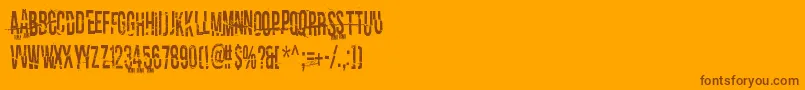 ITellYouAllMySecretsDemo Font – Brown Fonts on Orange Background