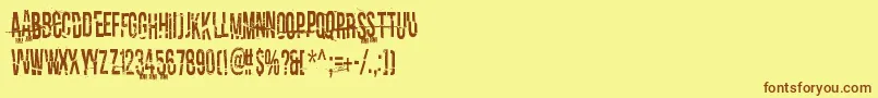 ITellYouAllMySecretsDemo Font – Brown Fonts on Yellow Background