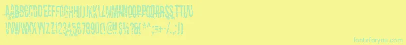 ITellYouAllMySecretsDemo Font – Green Fonts on Yellow Background