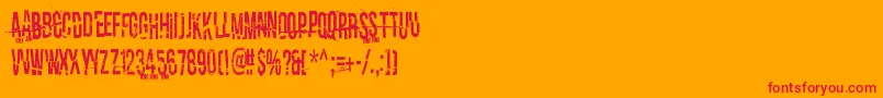 ITellYouAllMySecretsDemo Font – Red Fonts on Orange Background