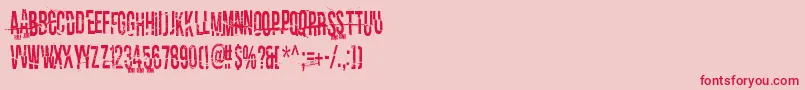 ITellYouAllMySecretsDemo Font – Red Fonts on Pink Background