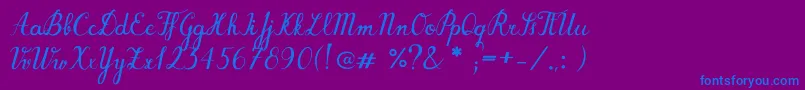 BarForst Font – Blue Fonts on Purple Background