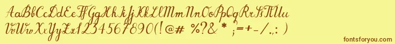 BarForst Font – Brown Fonts on Yellow Background