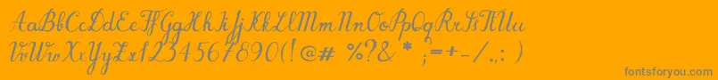 BarForst-Schriftart – Graue Schriften auf orangefarbenem Hintergrund