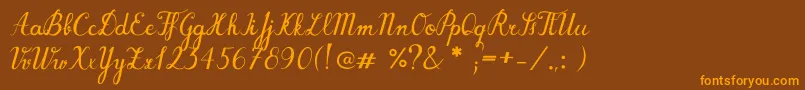 BarForst Font – Orange Fonts on Brown Background