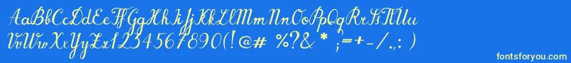 BarForst Font – Yellow Fonts on Blue Background