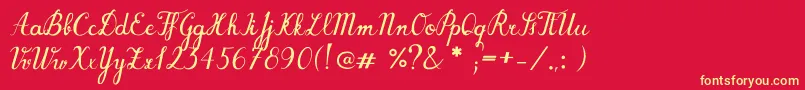 BarForst Font – Yellow Fonts on Red Background