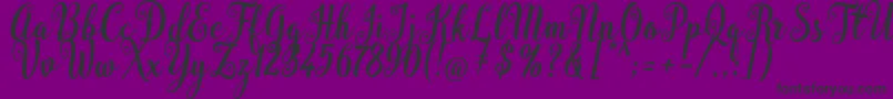 fuente Bargain Script – Fuentes Negras Sobre Fondo Morado