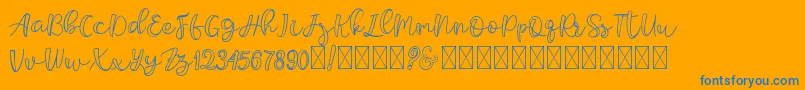 Шрифт bargeritho – синие шрифты на оранжевом фоне
