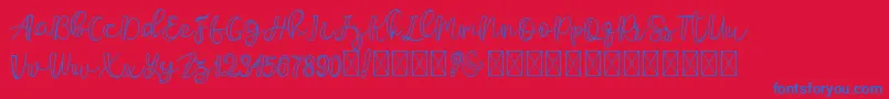 bargeritho Font – Blue Fonts on Red Background