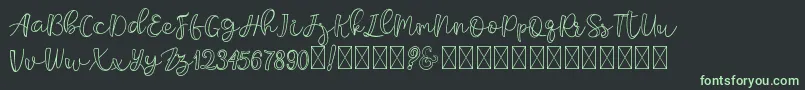 bargeritho Font – Green Fonts on Black Background