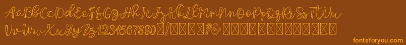 bargeritho Font – Orange Fonts on Brown Background