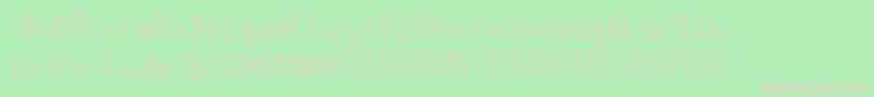 bargeritho Font – Pink Fonts on Green Background