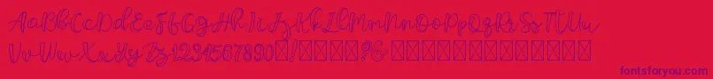 bargeritho Font – Purple Fonts on Red Background