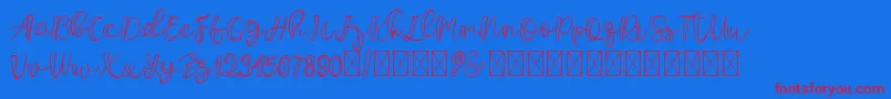 bargeritho Font – Red Fonts on Blue Background