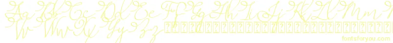 Шрифт Barista Script   – жёлтые шрифты