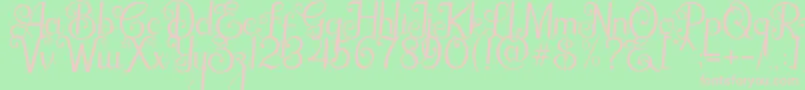 Baristha Font – Pink Fonts on Green Background