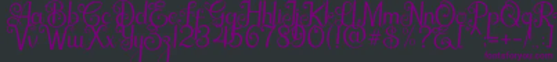 Baristha Font – Purple Fonts on Black Background