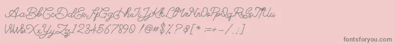 fuente Barlingtton – Fuentes Grises Sobre Fondo Rosa