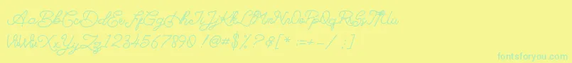 fuente Barlingtton – Fuentes Verdes Sobre Fondo Amarillo