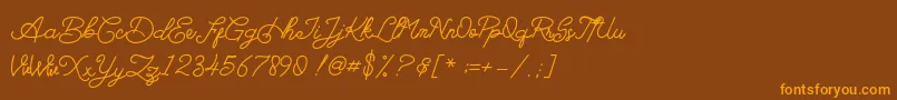 Barlingtton Font – Orange Fonts on Brown Background