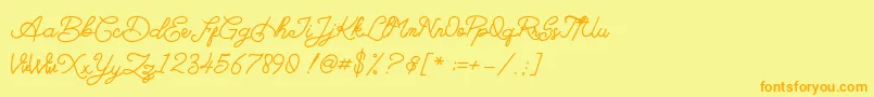 Barlingtton Font – Orange Fonts on Yellow Background