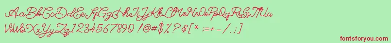 Barlingtton Font – Red Fonts on Green Background
