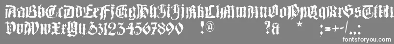 フォントBarlos Random – 灰色の背景に白い文字