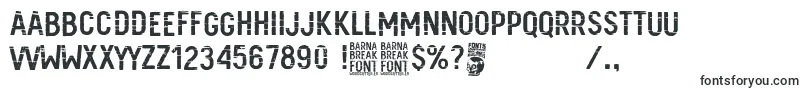 Шрифт Barna Break – разрушенные шрифты
