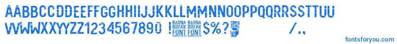 Barna Break Font – Blue Fonts