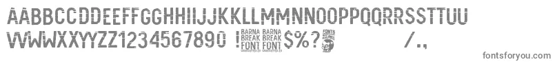 Barna Break-Schriftart – Graue Schriften auf weißem Hintergrund