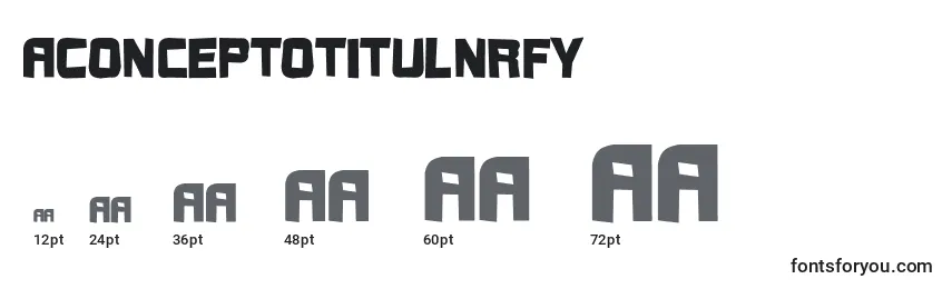 AConceptotitulnrfy Font Sizes