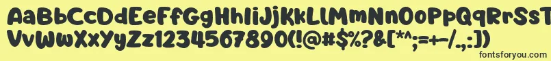 Czcionka Barnacle Boy Font by 7NTypes – czarne czcionki na żółtym tle