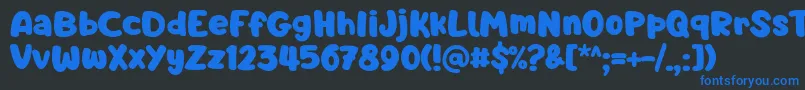 フォントBarnacle Boy Font by 7NTypes – 黒い背景に青い文字