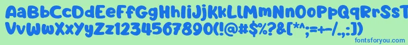 Fonte Barnacle Boy Font by 7NTypes – fontes azuis em um fundo verde