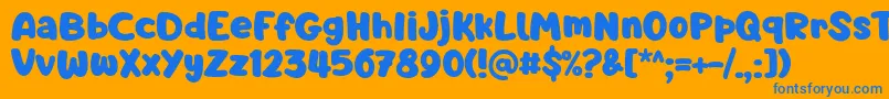 フォントBarnacle Boy Font by 7NTypes – オレンジの背景に青い文字