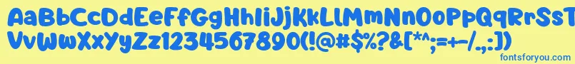 fuente Barnacle Boy Font by 7NTypes – Fuentes Azules Sobre Fondo Amarillo