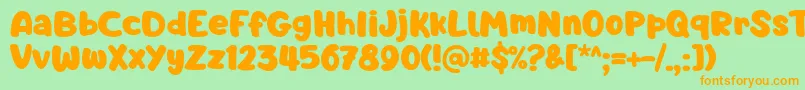 Шрифт Barnacle Boy Font by 7NTypes – оранжевые шрифты на зелёном фоне