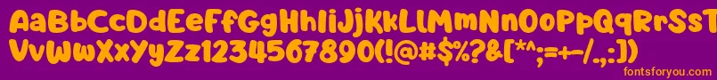 Czcionka Barnacle Boy Font by 7NTypes – pomarańczowe czcionki na fioletowym tle