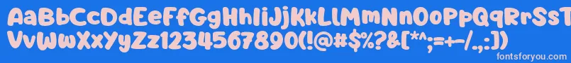 Barnacle Boy Font by 7NTypes-fontti – vaaleanpunaiset fontit sinisellä taustalla